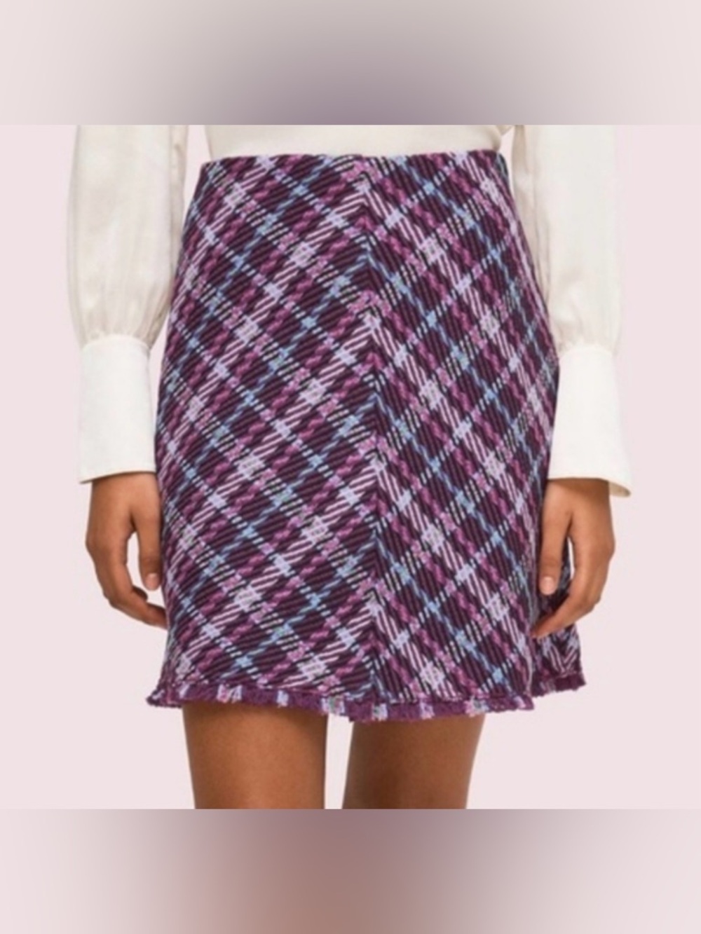 NWOT Kate Spade New York Size 8 Tweed Plum Skirt - Picture 8 of 8